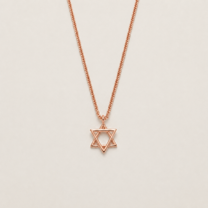 שרשרת מגן דוד קלאסית, זהב 14 קראט