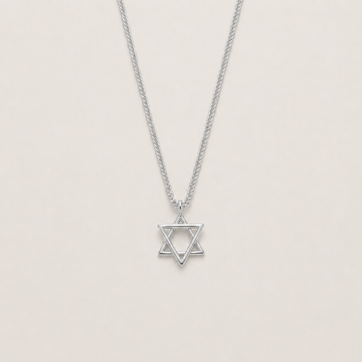 שרשרת מגן דוד קלאסית, זהב 14 קראט